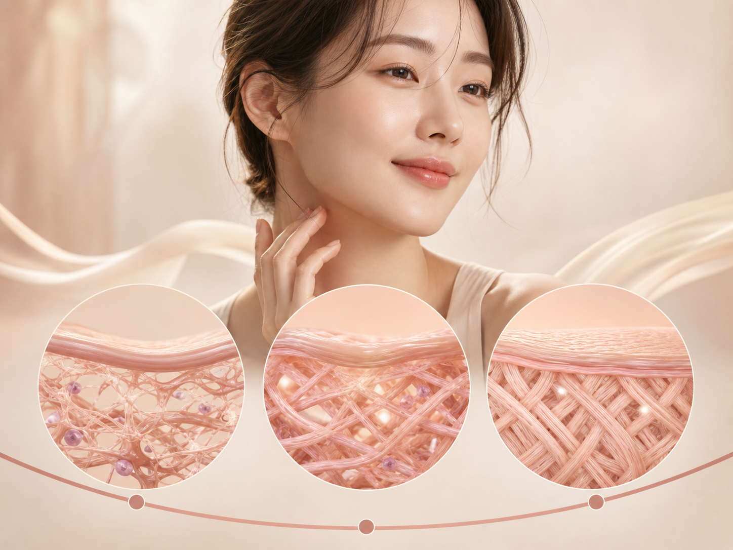 한 번 시술로 콜라겐 재생 일러스트