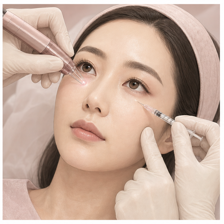 비수술적 다크서클 치료 일러스트